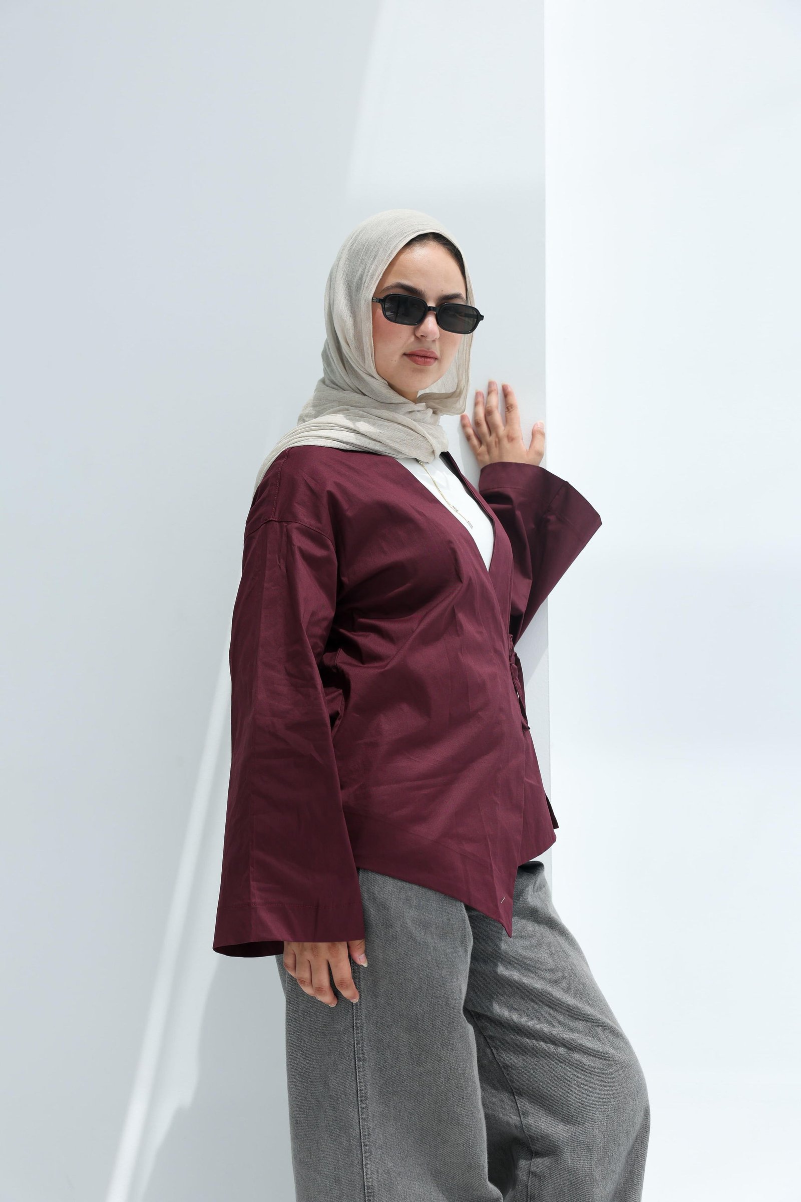 Burguandy Bloom Blouse
