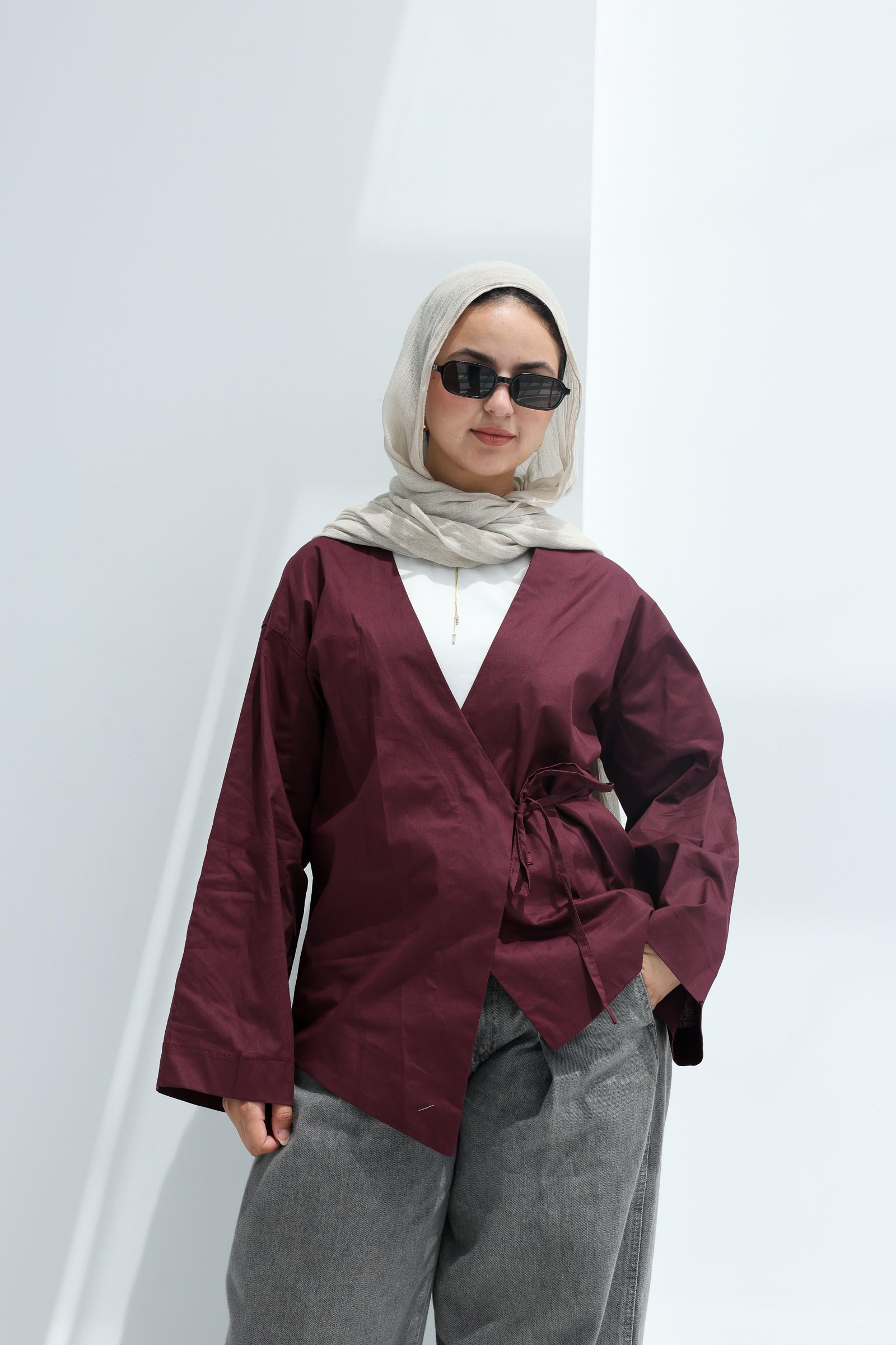 Burguandy Bloom Blouse