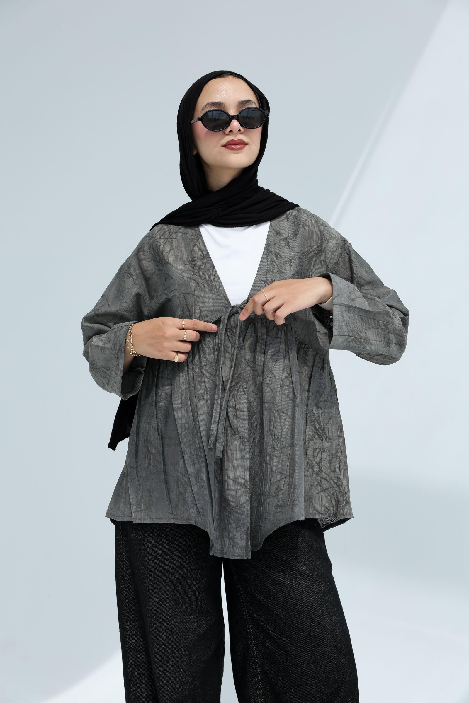 Dark Gray Nova Blouse