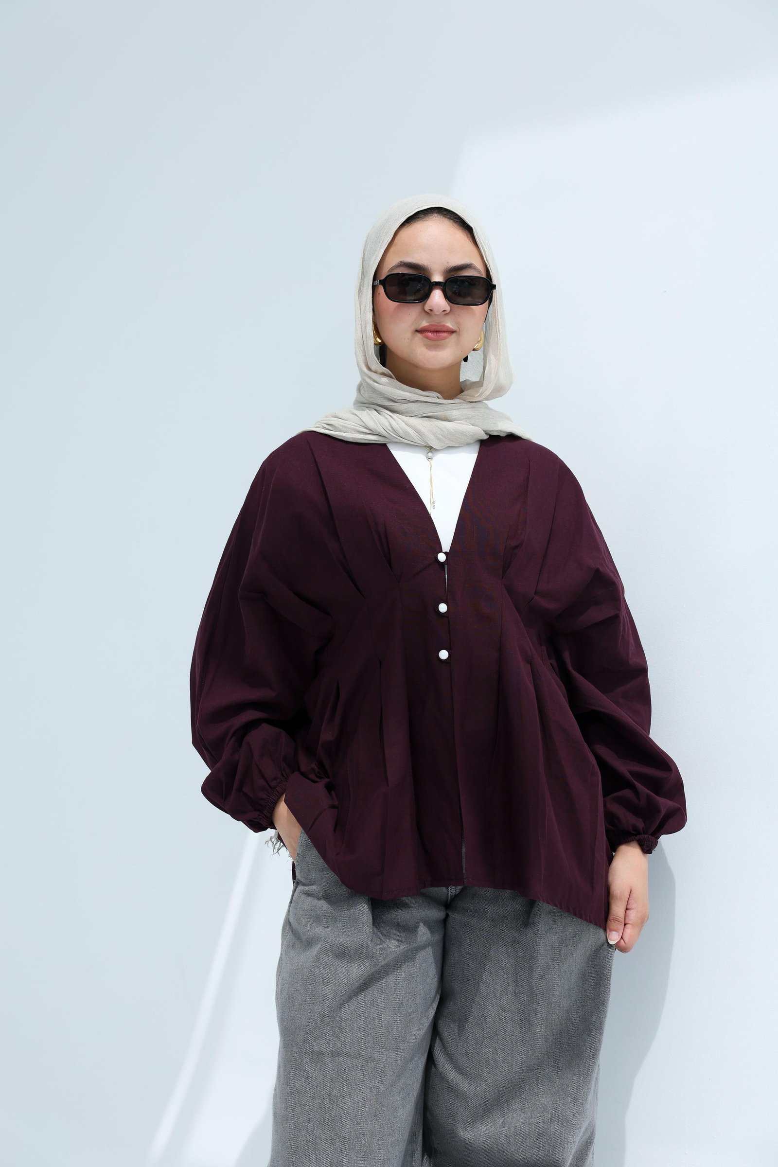 Burguandy Ayla Blouse