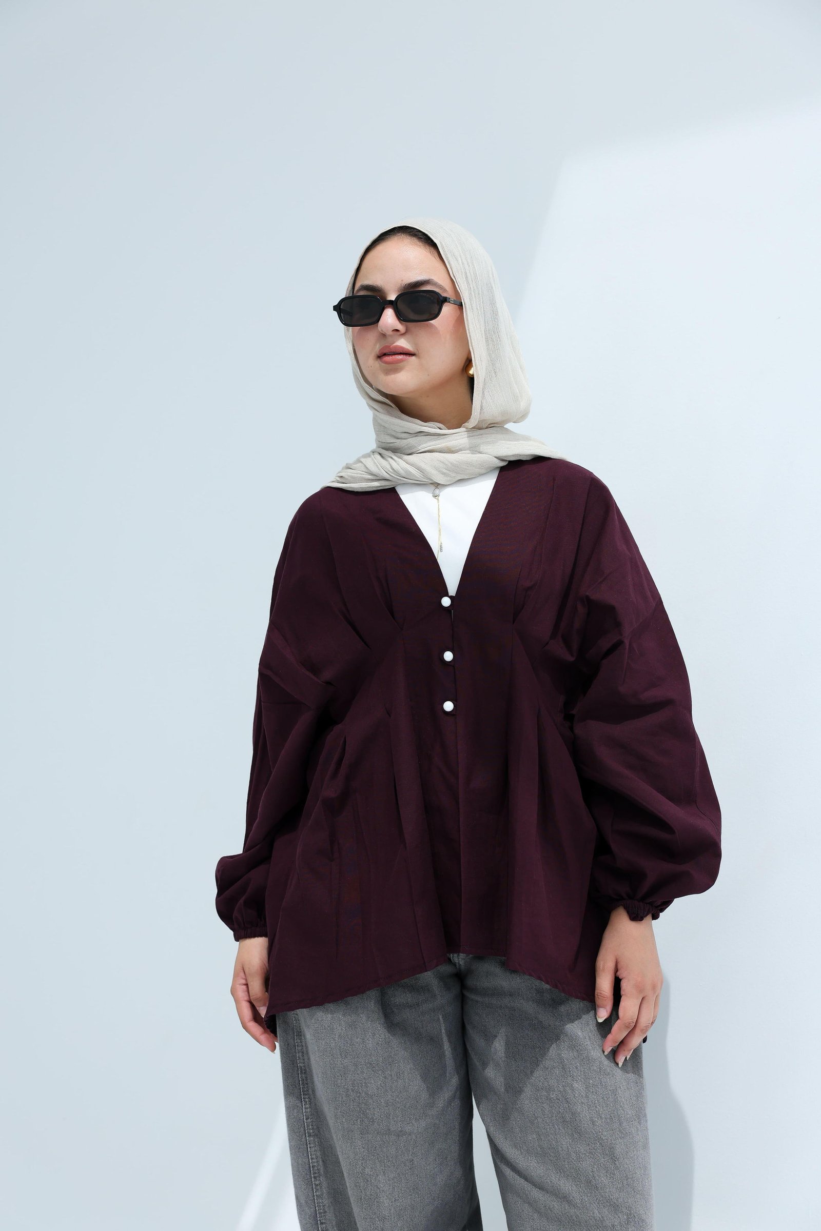 Burguandy Ayla Blouse