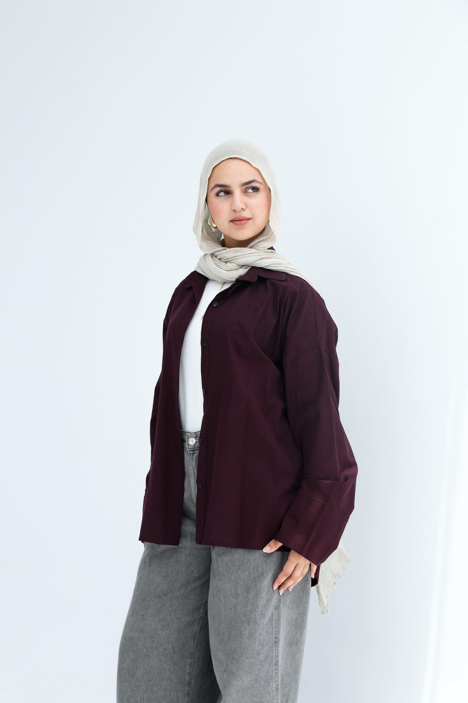 Burgandy Linen Shirt