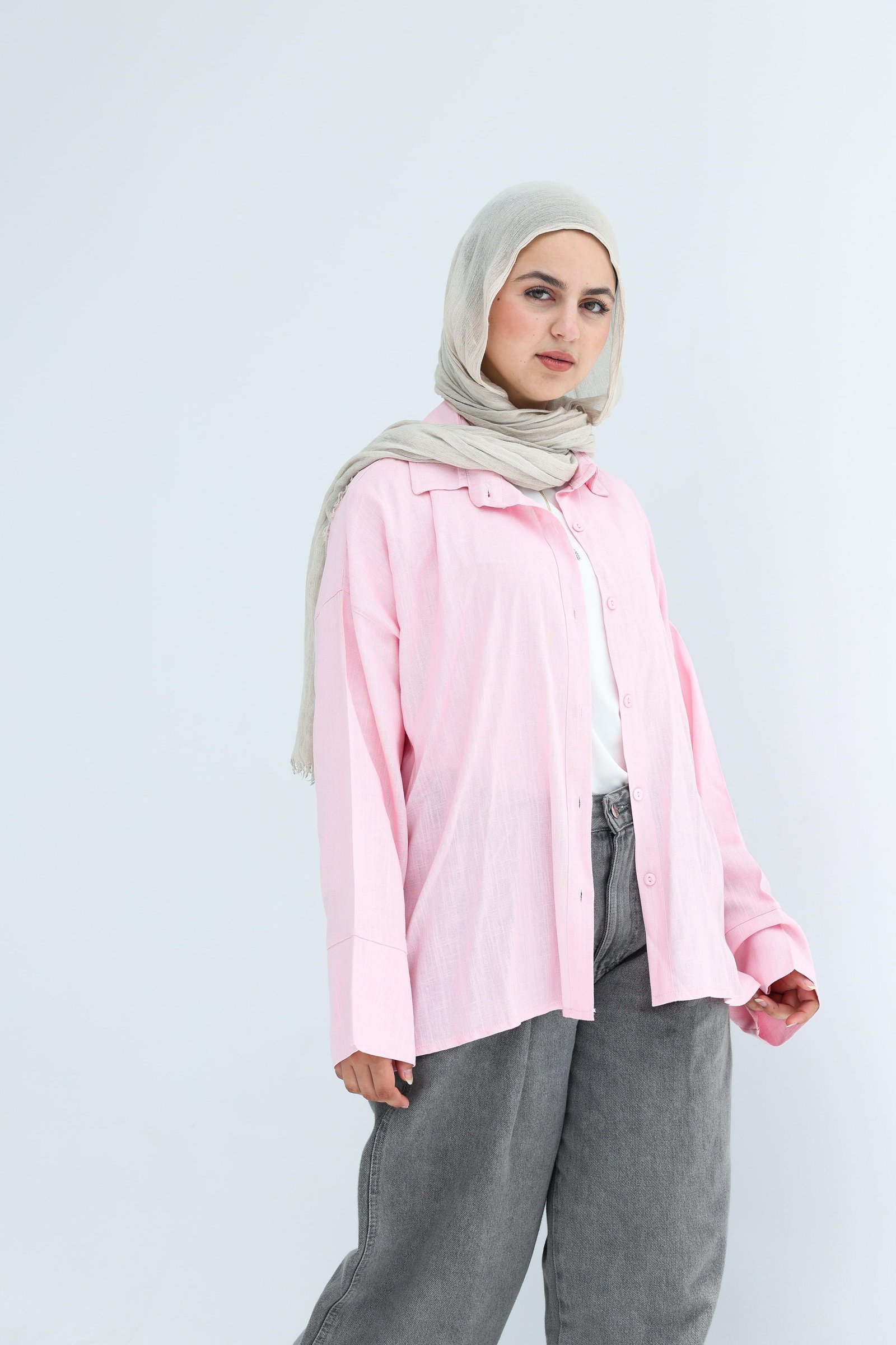 Baby pink Linen Shirt