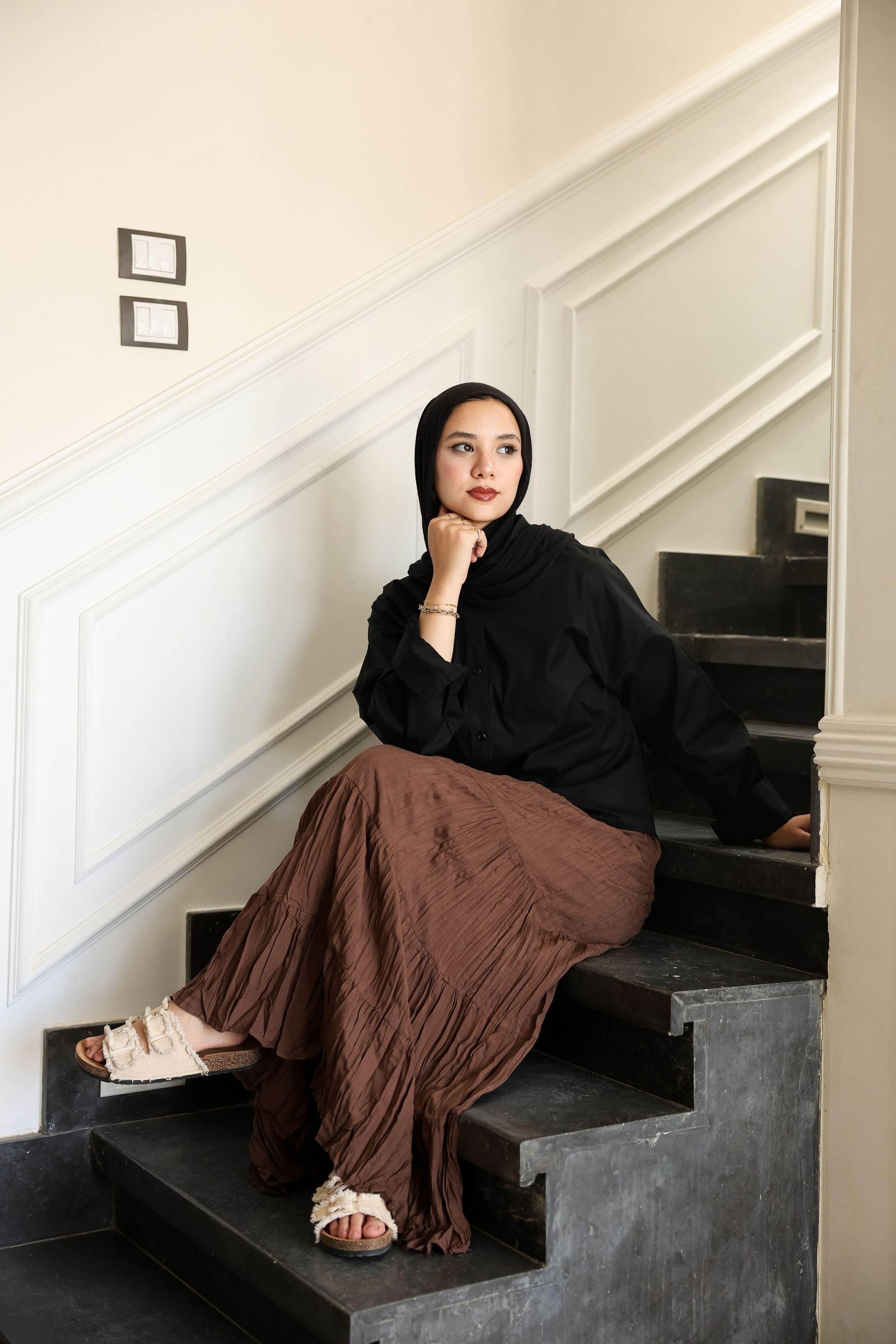 Brown luna skirt