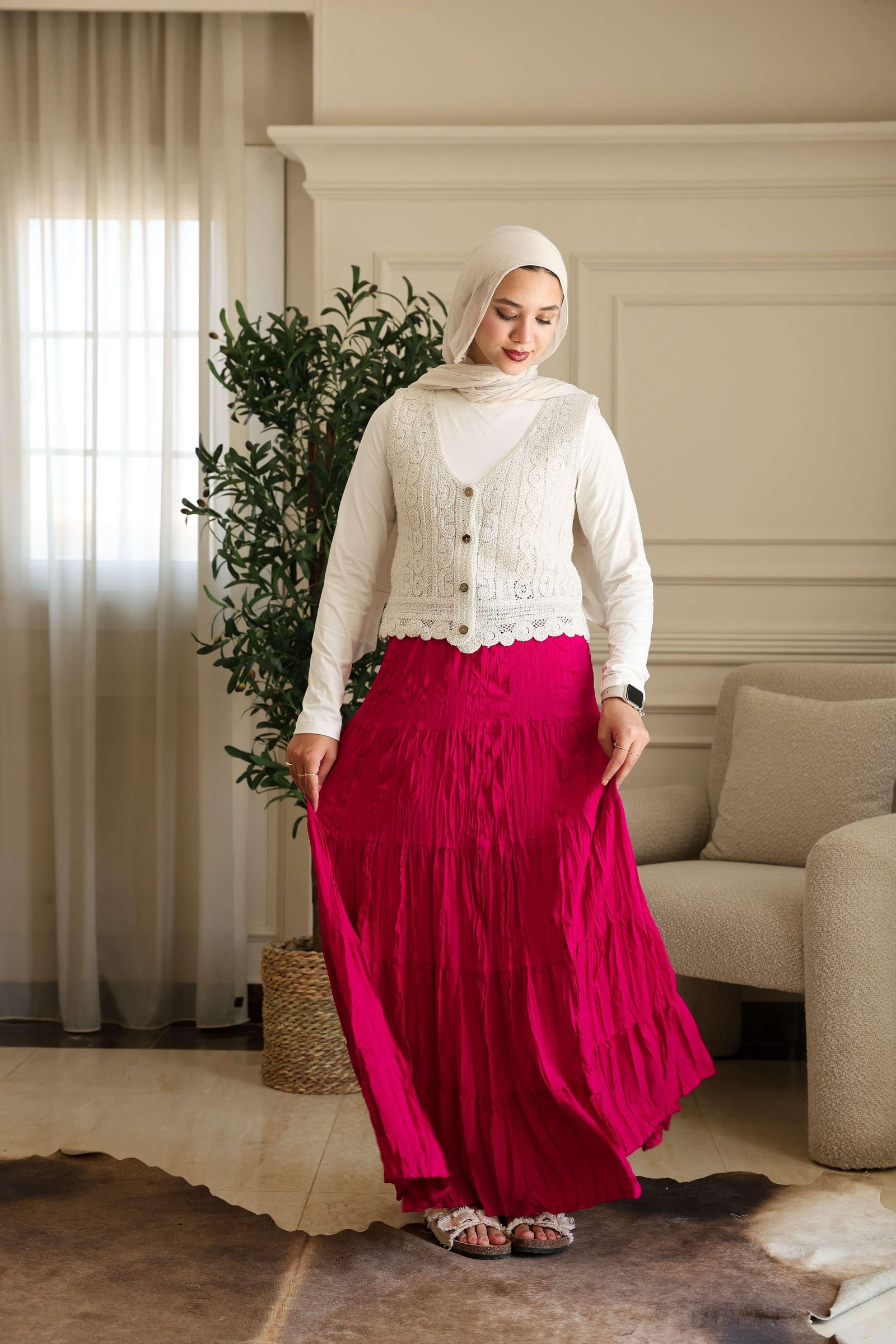 Fushia Luna Skirt