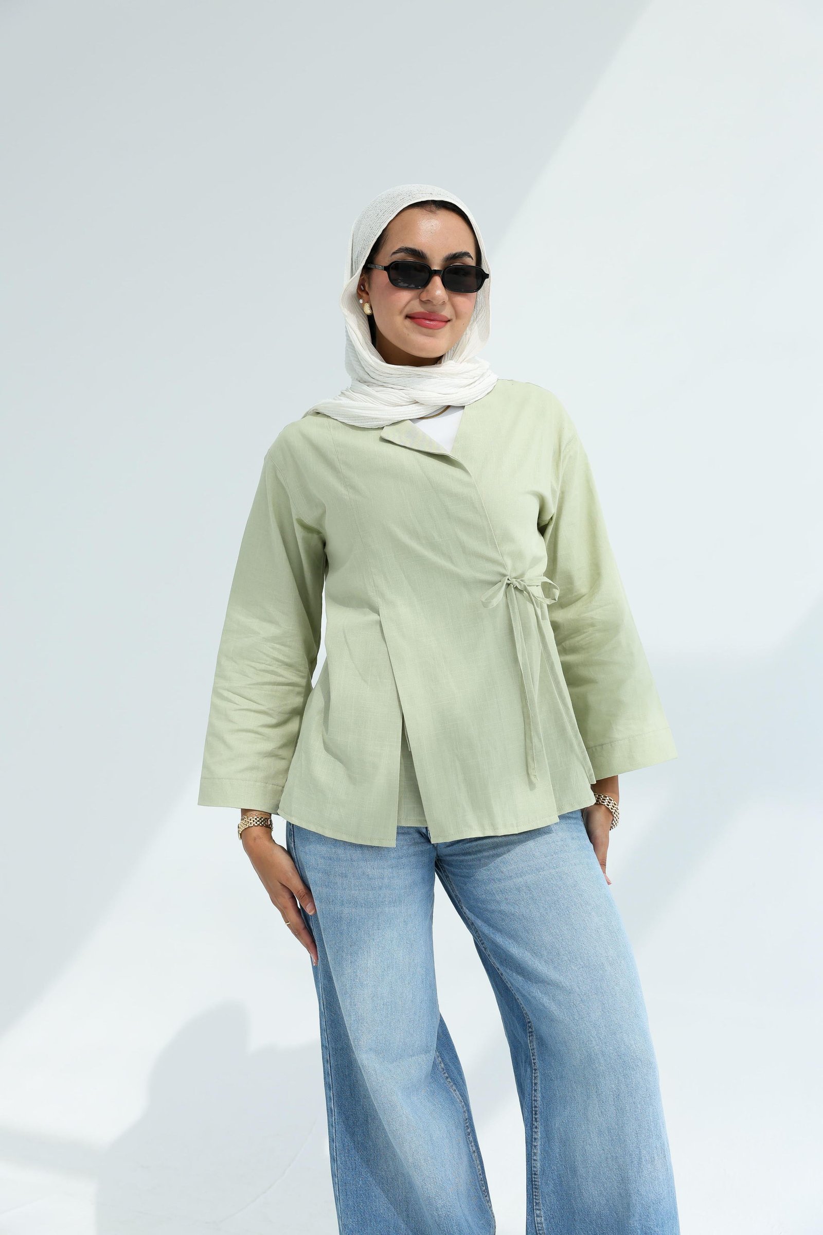 Mint Wrapped Blouse