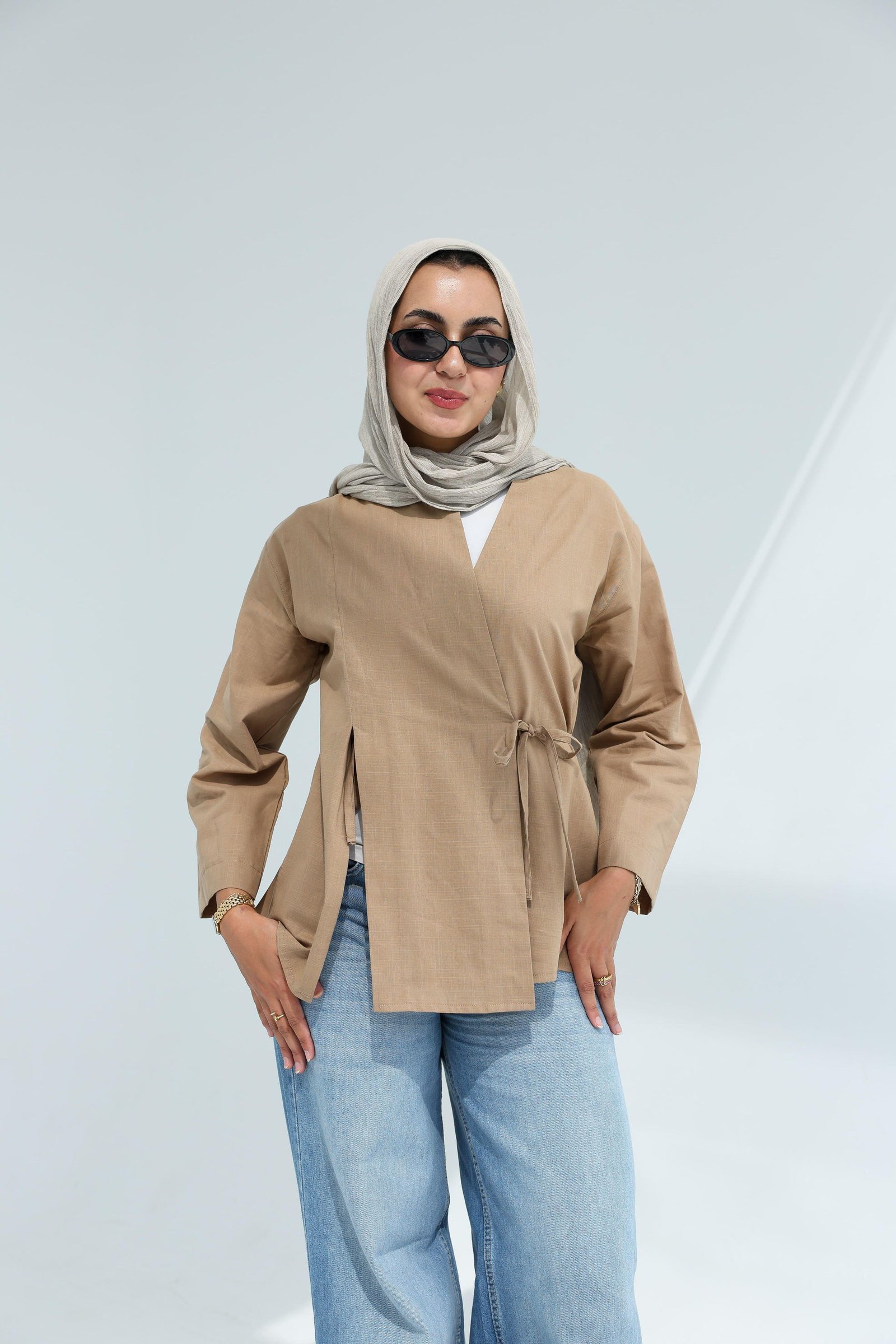 Latte Wrapped blouse