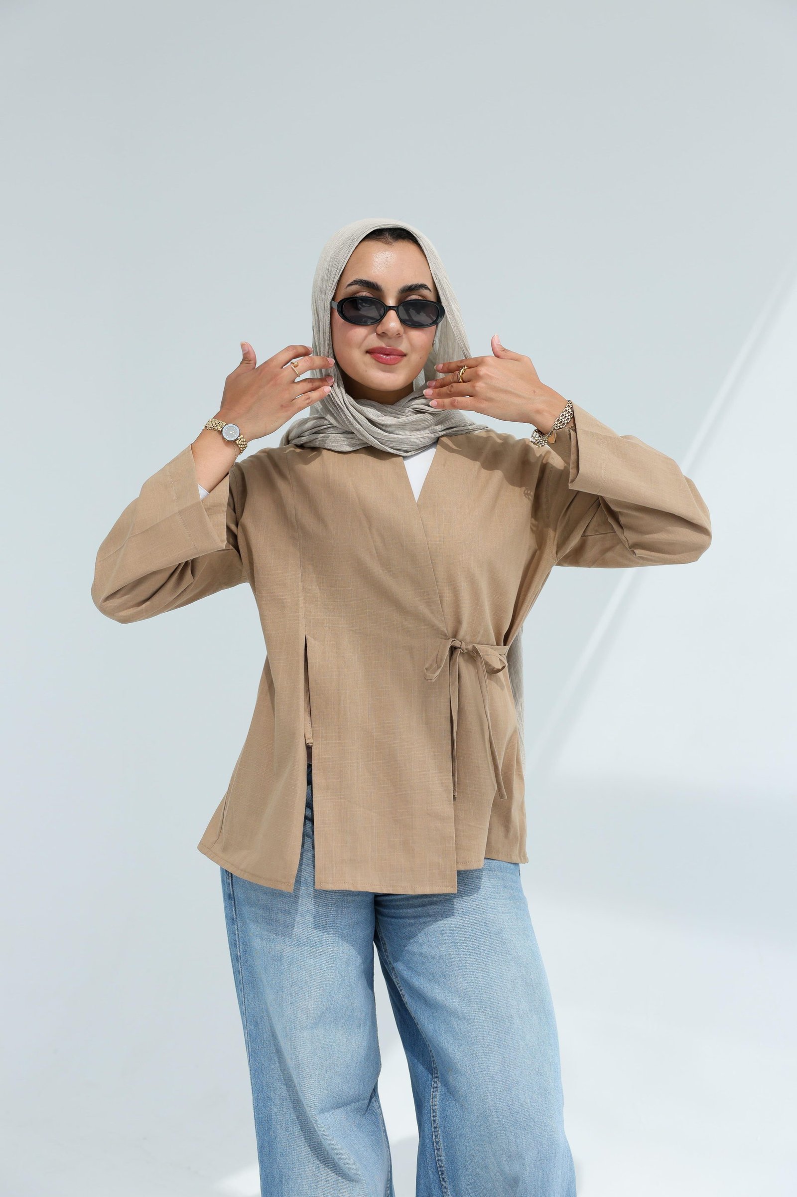 Latte Wrapped blouse