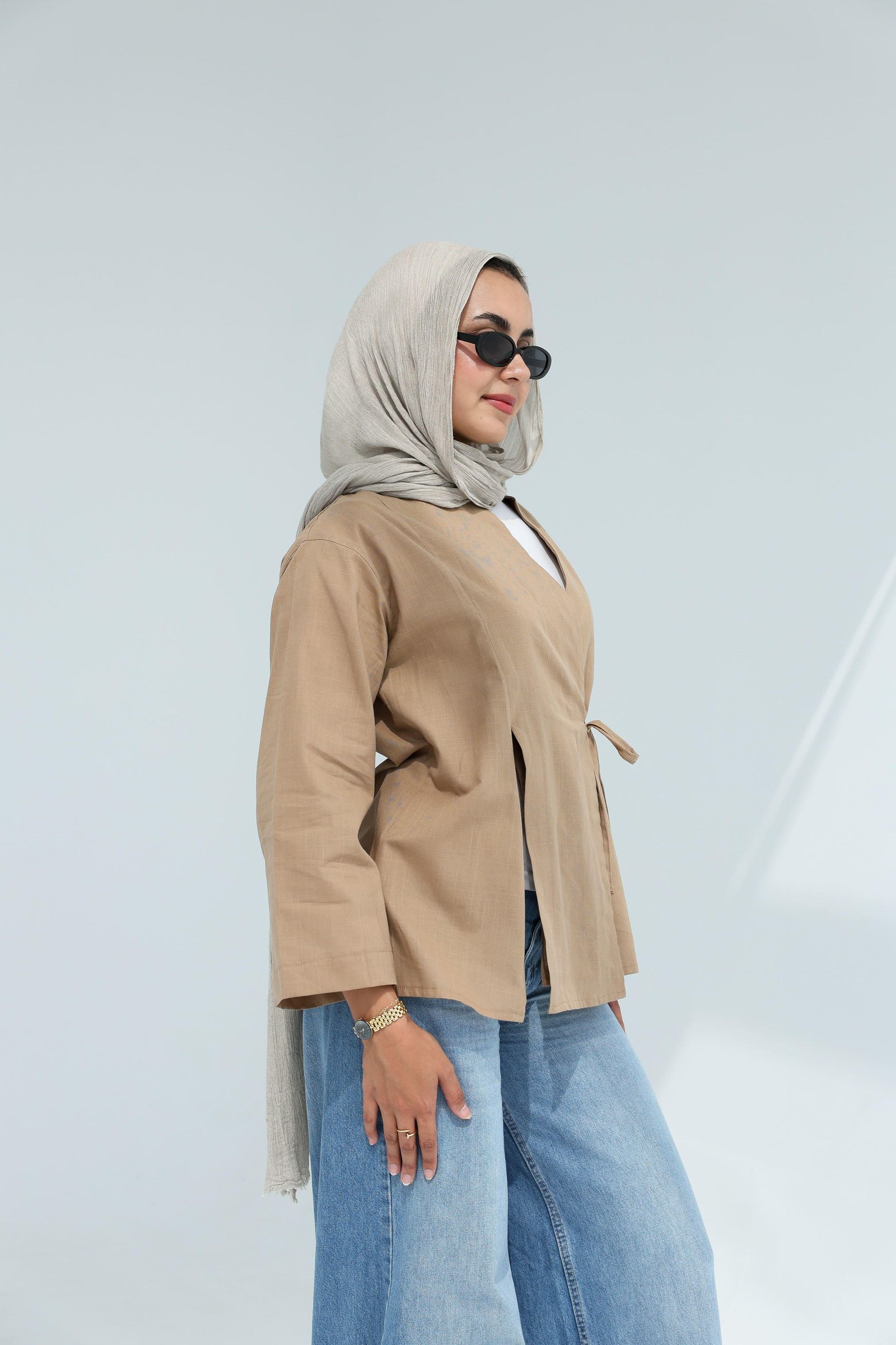 Latte Wrapped blouse