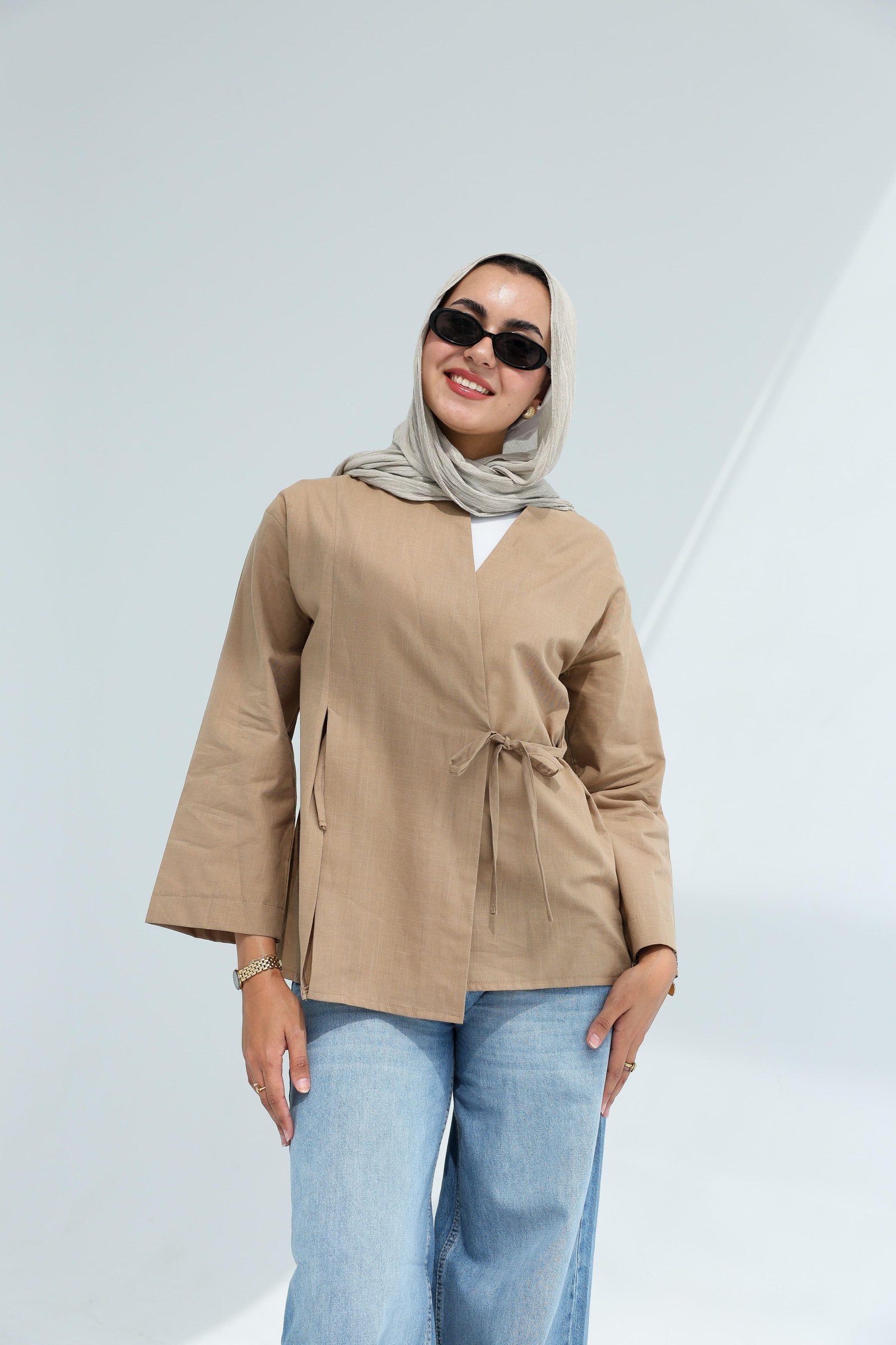 Latte Wrapped blouse