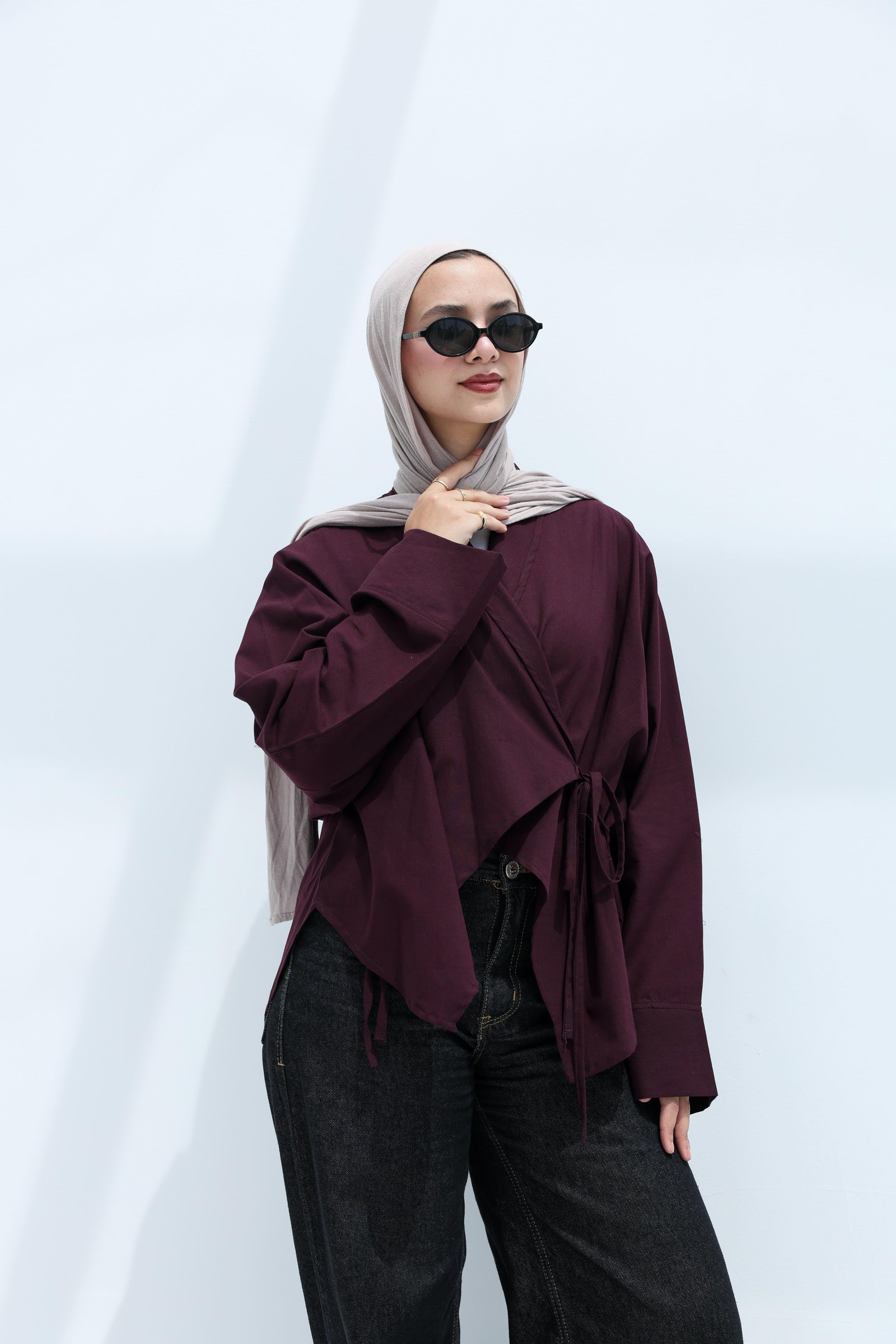Burgandy Mila Blouse